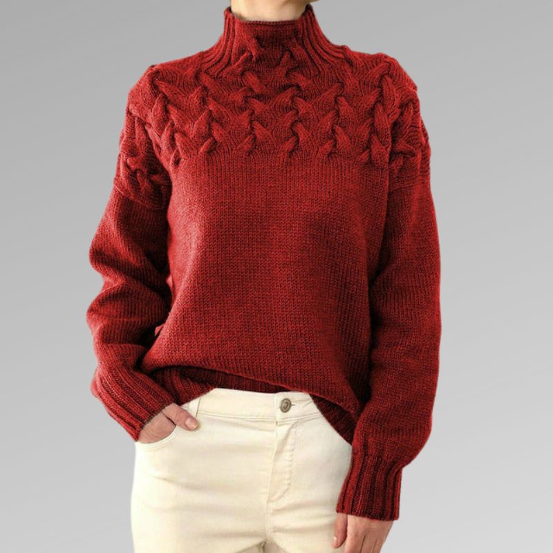 HEXGLAM™ | Suéter de cuello alto elegante y cálido 