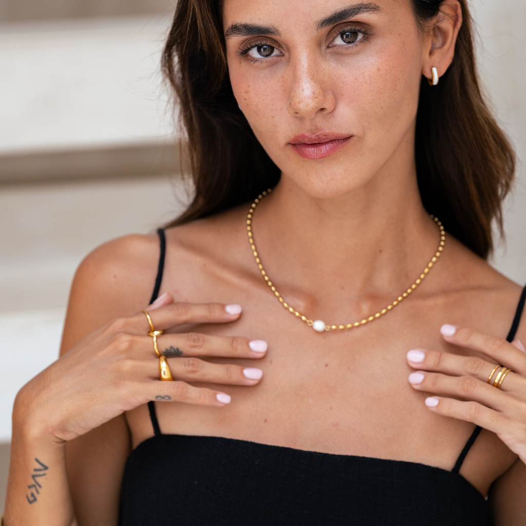 LUNA Gouden Parelketting