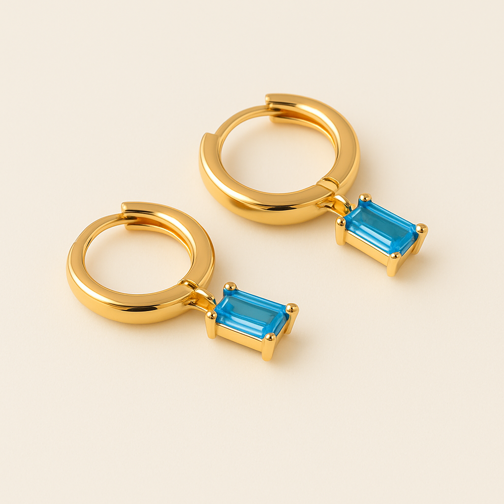 VIP-BELLA Gouden Birthstone Hoops
