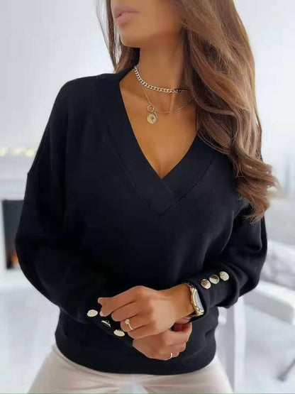 Suéter elegante con cuello en V | HEXGLAM™ 