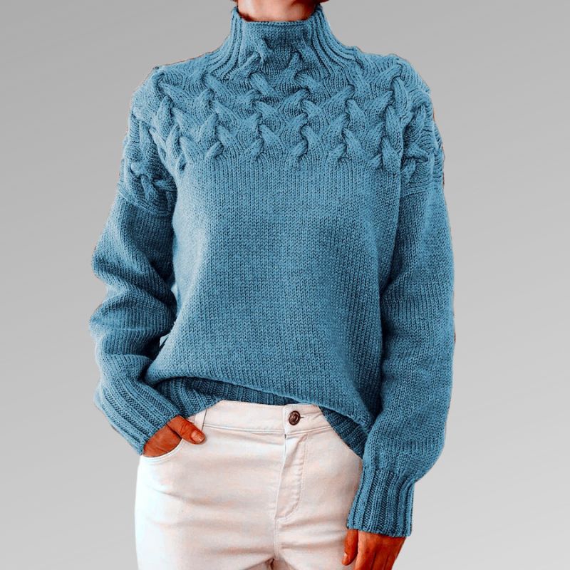 HEXGLAM™ | Suéter de cuello alto elegante y cálido 