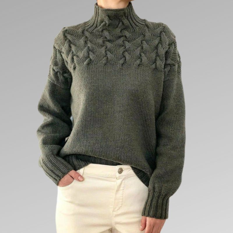 HEXGLAM™ | Suéter de cuello alto elegante y cálido 