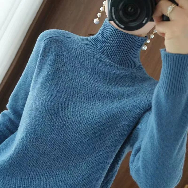 Jersey de cuello alto de cachemira | HEXGLAM™