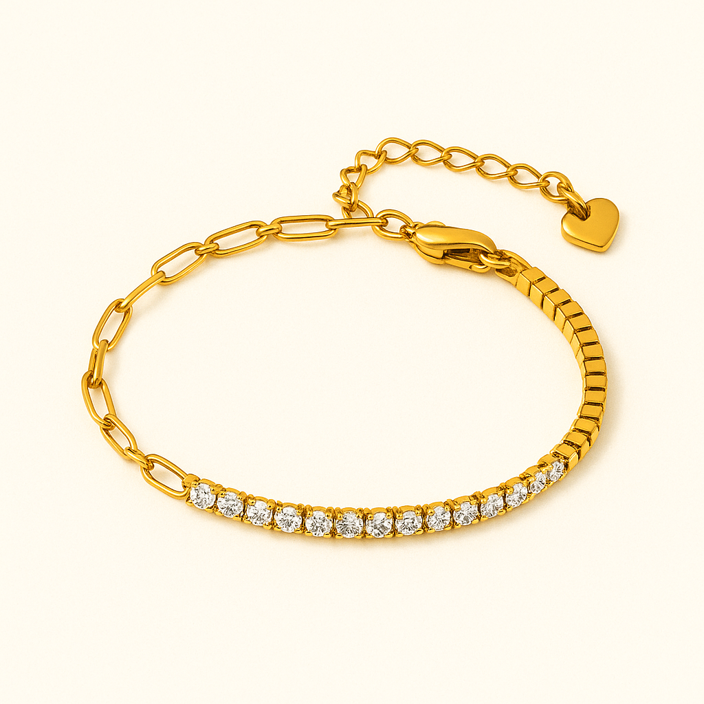 FAE  Paperclip en Tennis Armband