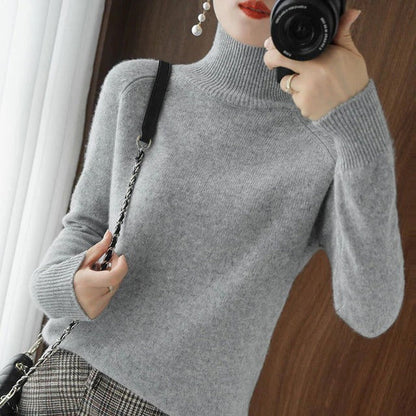 Jersey de cuello alto de cachemira | HEXGLAM™