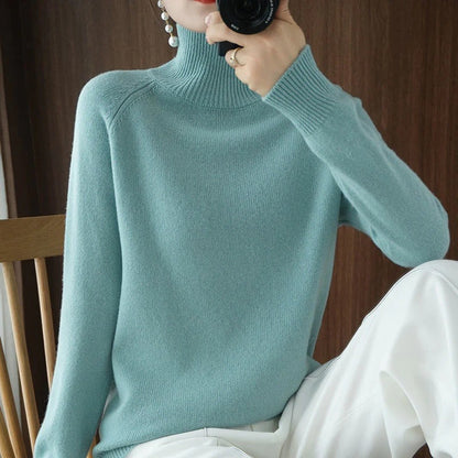 Jersey de cuello alto de cachemira | HEXGLAM™