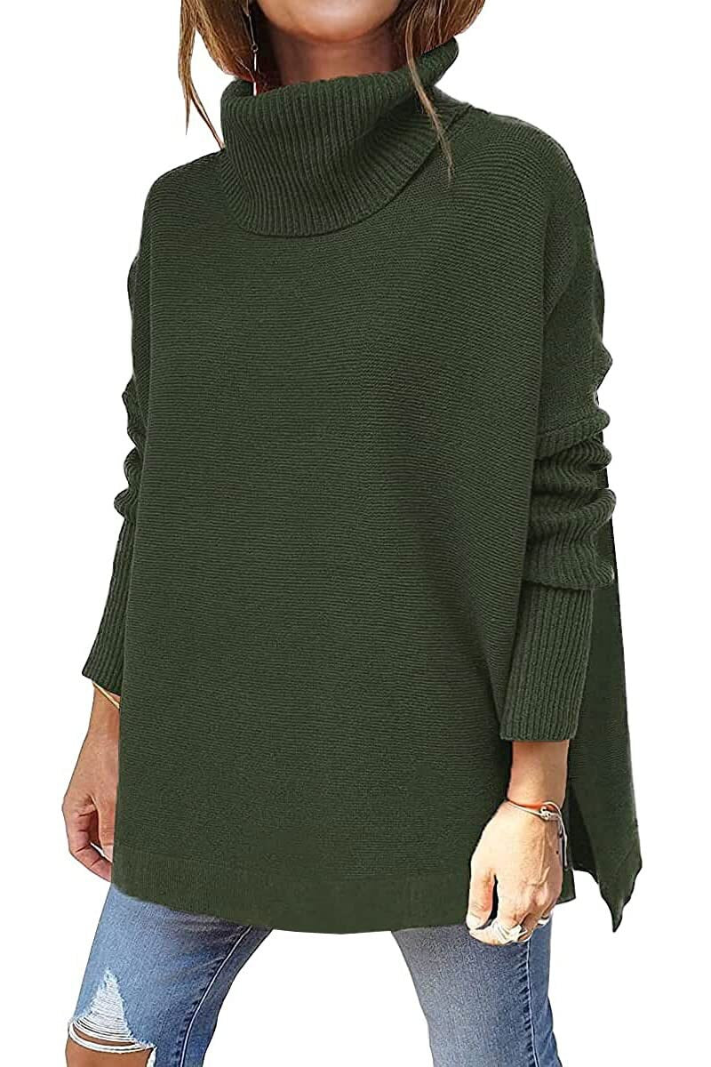 Jersey holgado de cachemira con cuello alto | HEXGLAM™ 