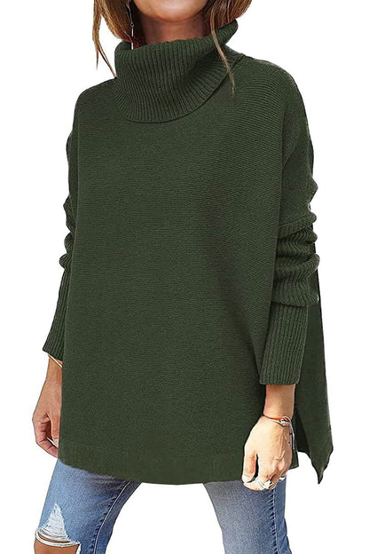 Jersey holgado de cachemira con cuello alto | HEXGLAM™ 