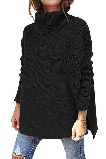 Jersey holgado de cachemira con cuello alto | HEXGLAM™ 