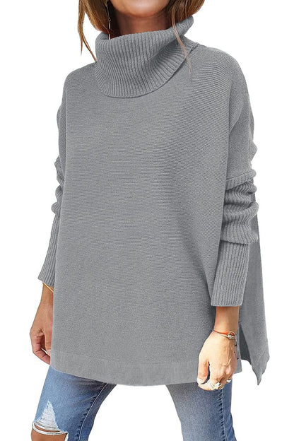 Jersey holgado de cachemira con cuello alto | HEXGLAM™ 