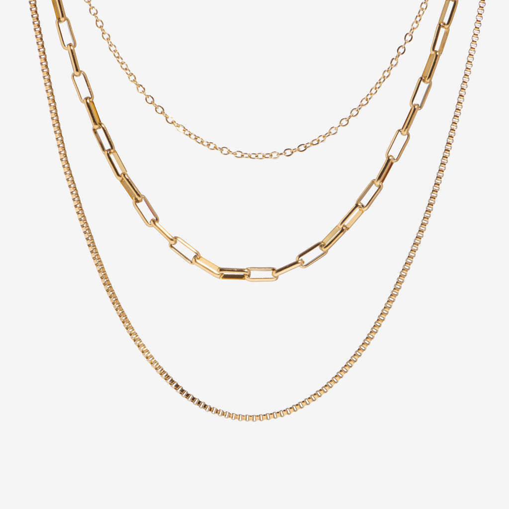 SOLARA Gouden Gelaagde Choker