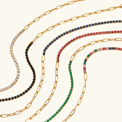 FAE  Paperclip en Tennis Armband