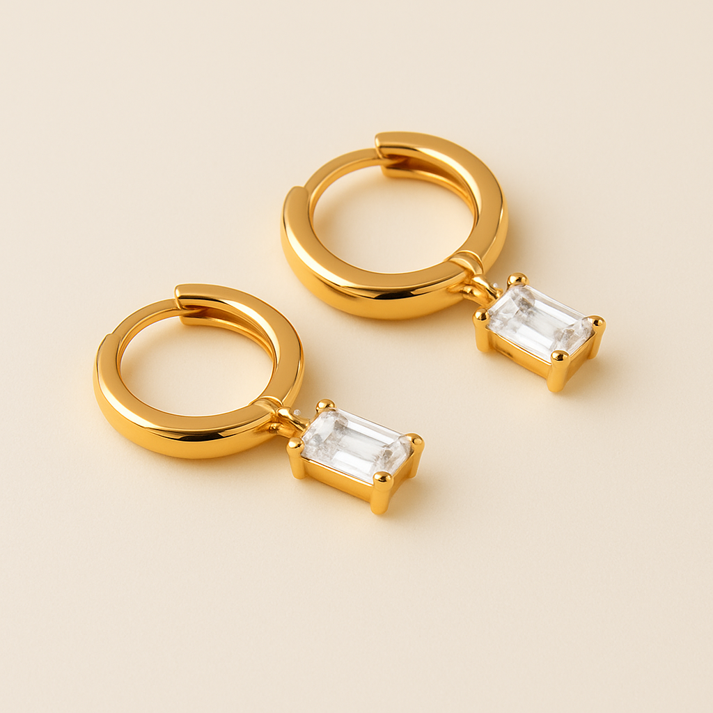 VIP-BELLA Gouden Birthstone Hoops